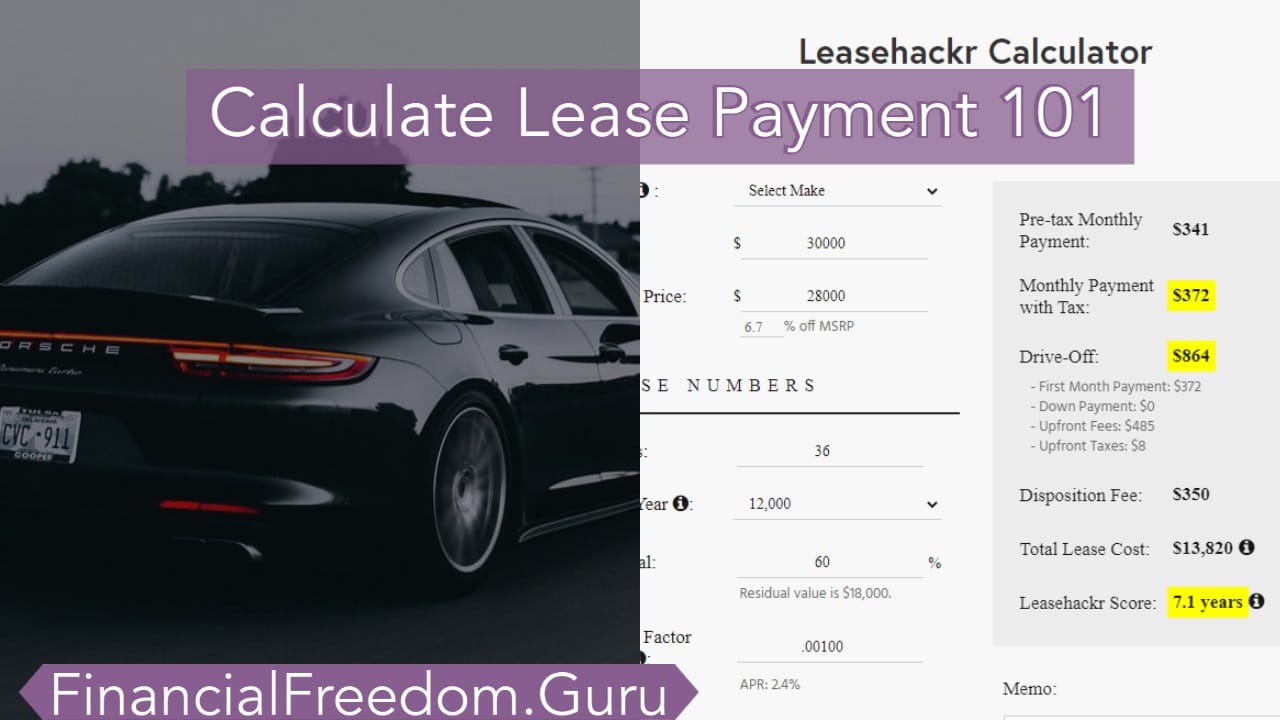 Car Lease Payment Calculations